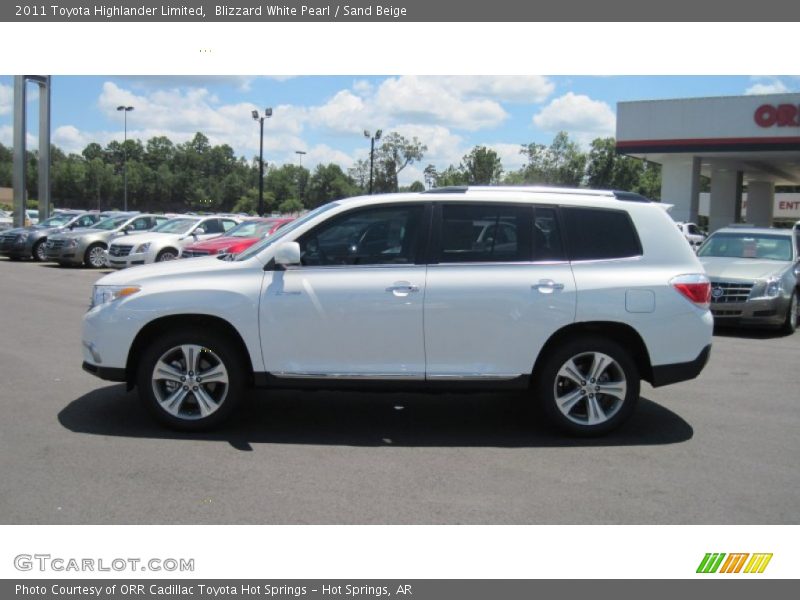 Blizzard White Pearl / Sand Beige 2011 Toyota Highlander Limited