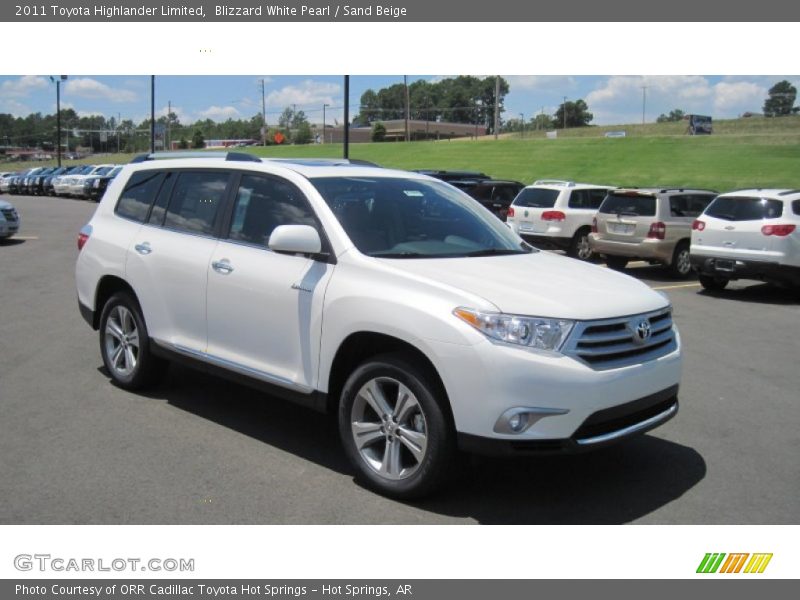 Blizzard White Pearl / Sand Beige 2011 Toyota Highlander Limited