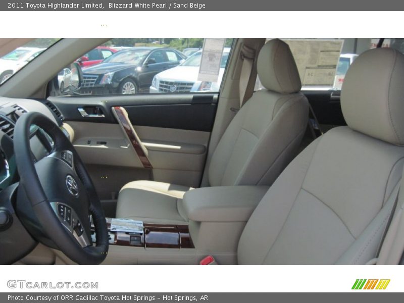 Blizzard White Pearl / Sand Beige 2011 Toyota Highlander Limited