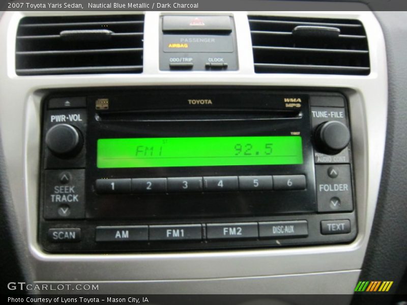 Nautical Blue Metallic / Dark Charcoal 2007 Toyota Yaris Sedan