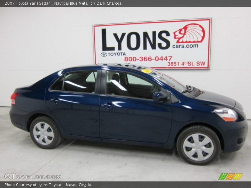 Nautical Blue Metallic / Dark Charcoal 2007 Toyota Yaris Sedan