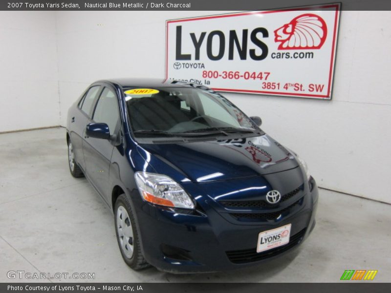 Nautical Blue Metallic / Dark Charcoal 2007 Toyota Yaris Sedan