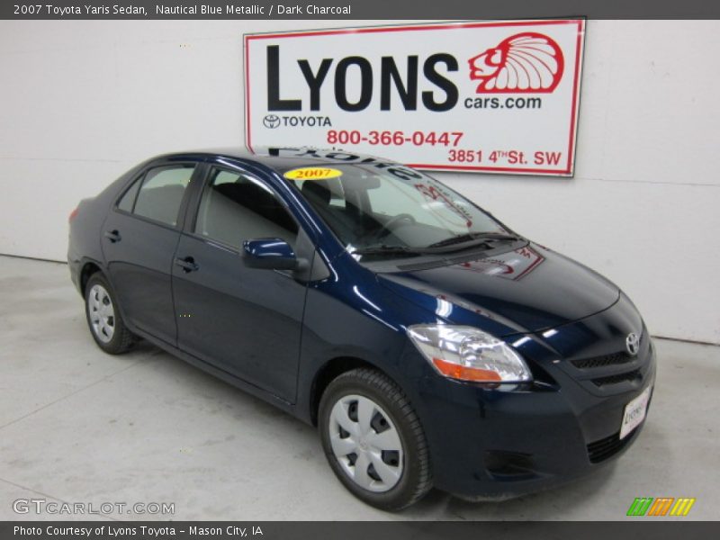 Nautical Blue Metallic / Dark Charcoal 2007 Toyota Yaris Sedan
