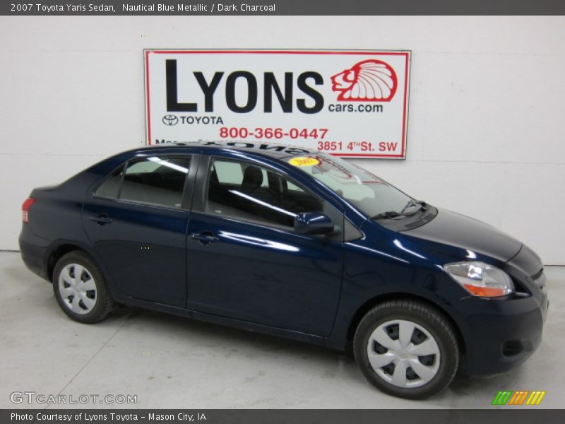 Nautical Blue Metallic / Dark Charcoal 2007 Toyota Yaris Sedan