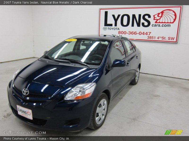 Nautical Blue Metallic / Dark Charcoal 2007 Toyota Yaris Sedan