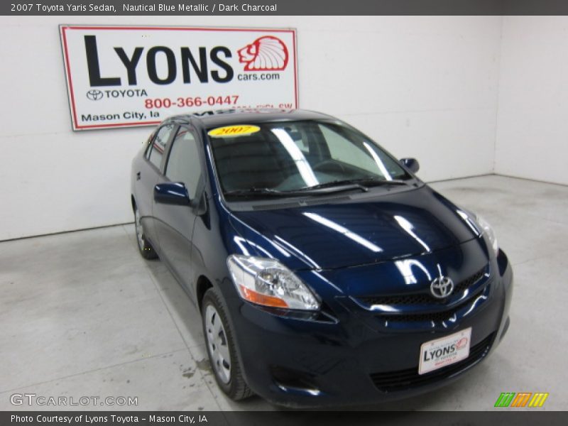 Nautical Blue Metallic / Dark Charcoal 2007 Toyota Yaris Sedan