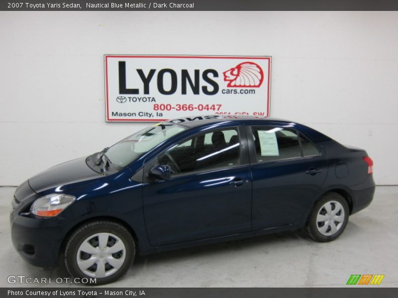 Nautical Blue Metallic / Dark Charcoal 2007 Toyota Yaris Sedan