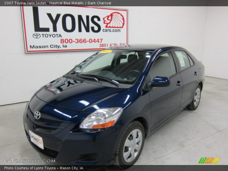 Nautical Blue Metallic / Dark Charcoal 2007 Toyota Yaris Sedan