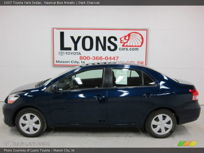 Nautical Blue Metallic / Dark Charcoal 2007 Toyota Yaris Sedan