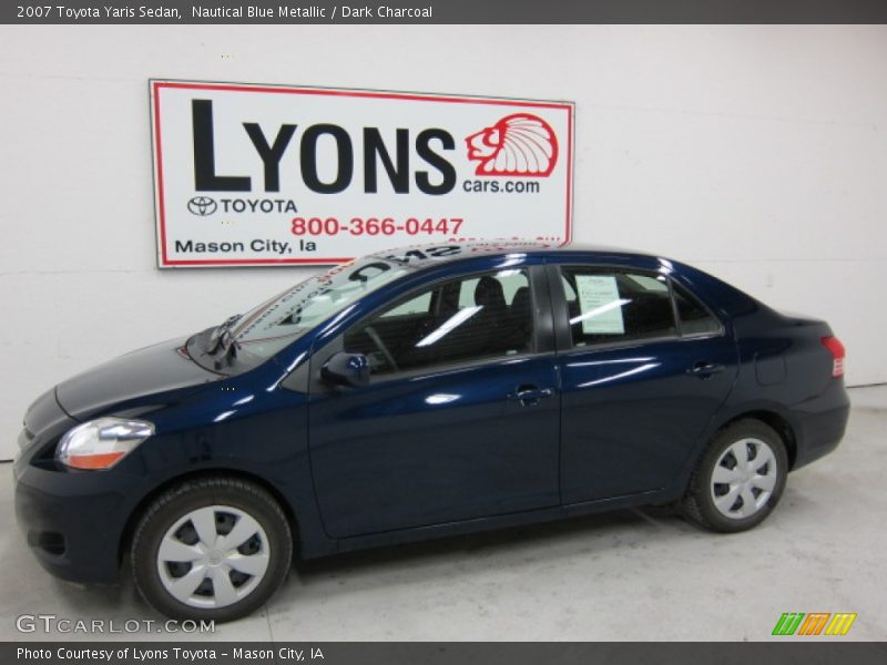 Nautical Blue Metallic / Dark Charcoal 2007 Toyota Yaris Sedan