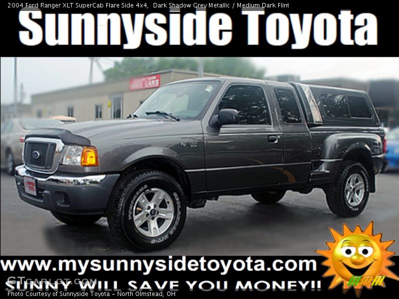 Dark Shadow Grey Metallic / Medium Dark Flint 2004 Ford Ranger XLT SuperCab Flare Side 4x4