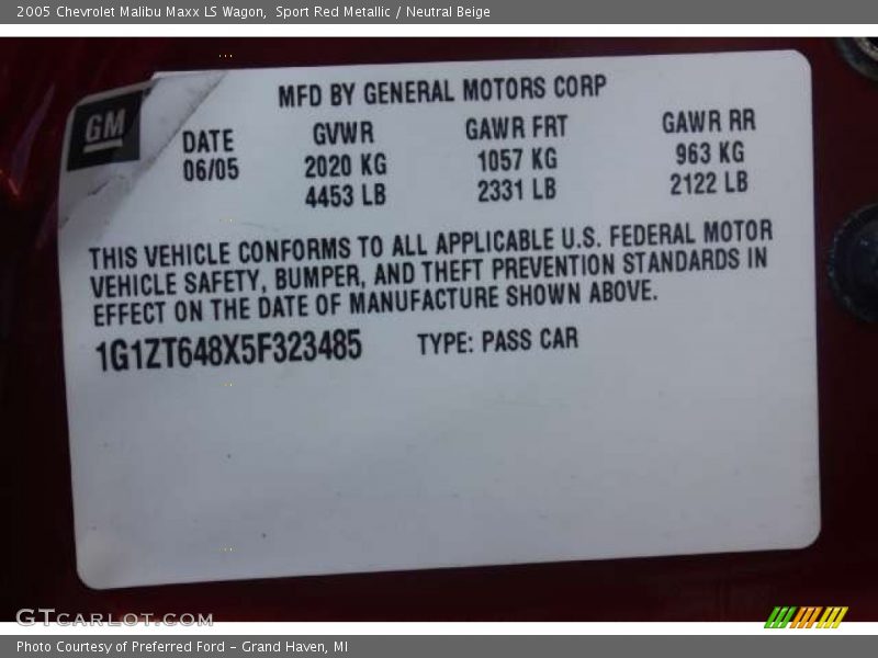 Sport Red Metallic / Neutral Beige 2005 Chevrolet Malibu Maxx LS Wagon