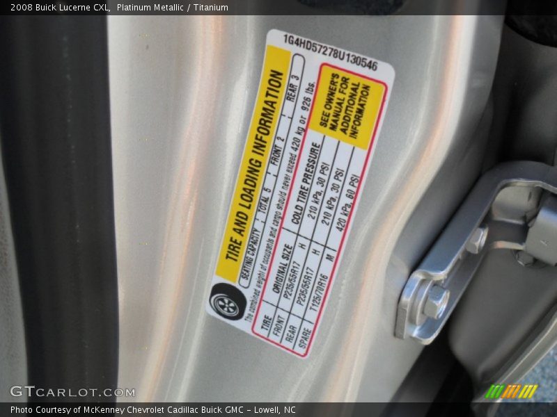 Platinum Metallic / Titanium 2008 Buick Lucerne CXL