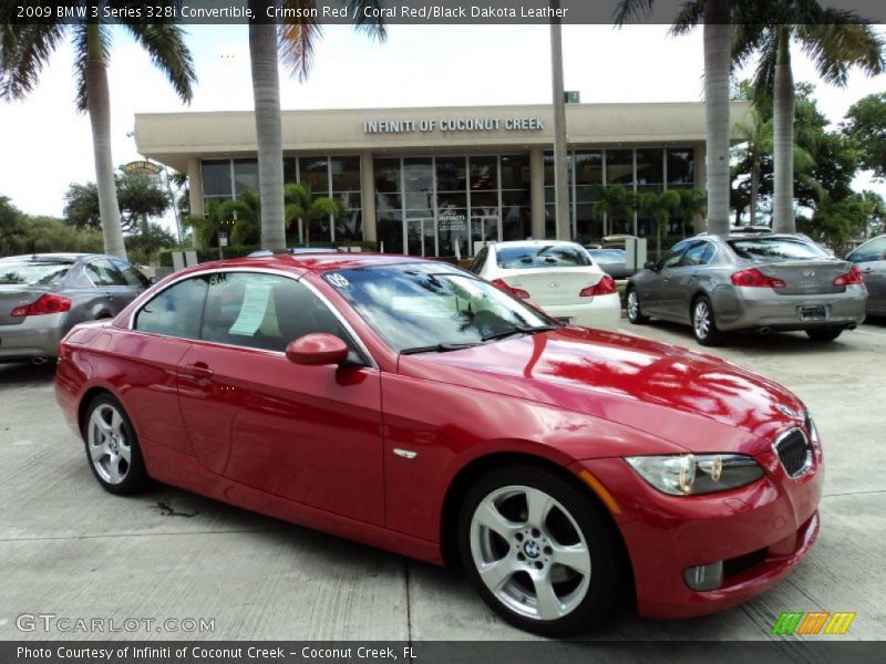 Crimson Red / Coral Red/Black Dakota Leather 2009 BMW 3 Series 328i Convertible