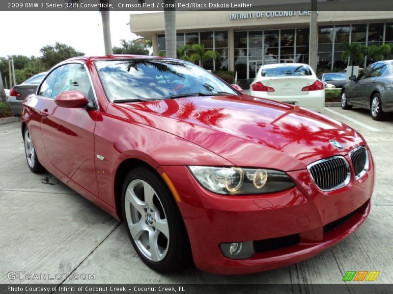 Crimson Red / Coral Red/Black Dakota Leather 2009 BMW 3 Series 328i Convertible