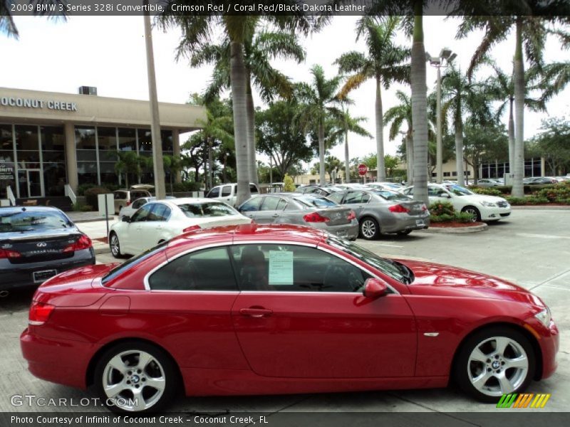 Crimson Red / Coral Red/Black Dakota Leather 2009 BMW 3 Series 328i Convertible