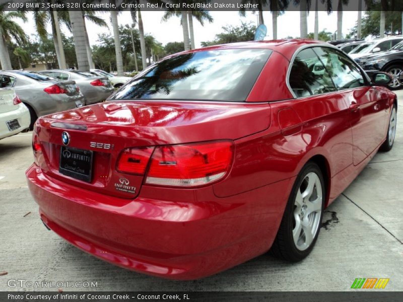 Crimson Red / Coral Red/Black Dakota Leather 2009 BMW 3 Series 328i Convertible