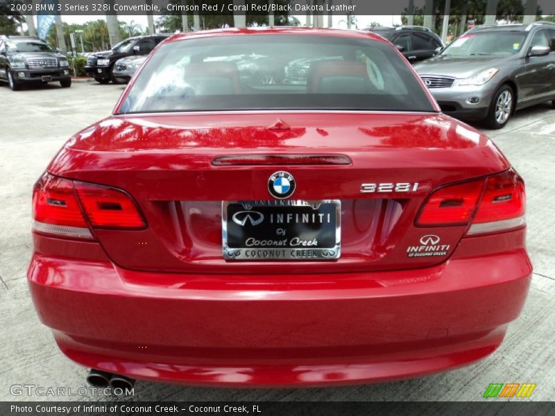 Crimson Red / Coral Red/Black Dakota Leather 2009 BMW 3 Series 328i Convertible