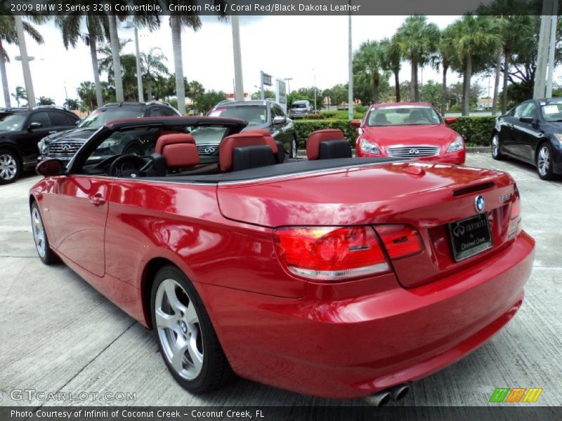 Crimson Red / Coral Red/Black Dakota Leather 2009 BMW 3 Series 328i Convertible