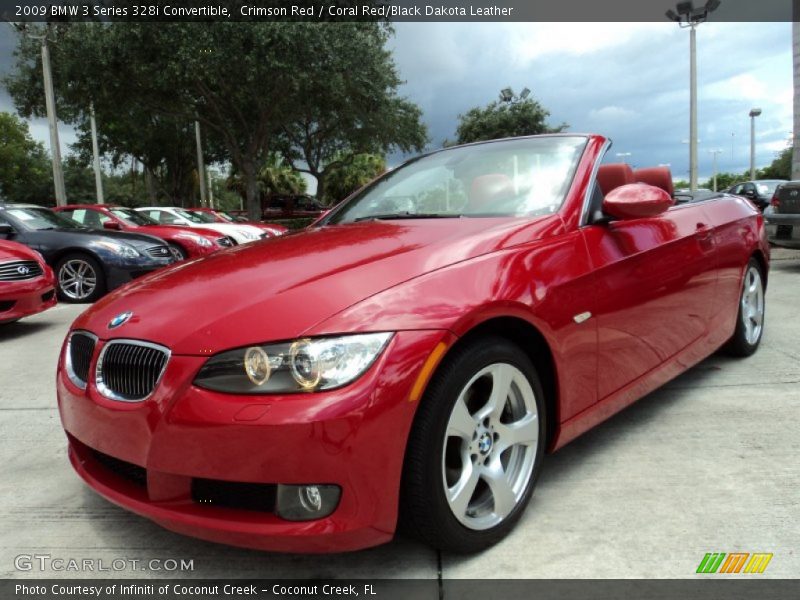 Crimson Red / Coral Red/Black Dakota Leather 2009 BMW 3 Series 328i Convertible