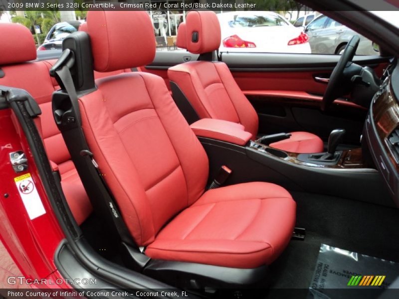 Crimson Red / Coral Red/Black Dakota Leather 2009 BMW 3 Series 328i Convertible