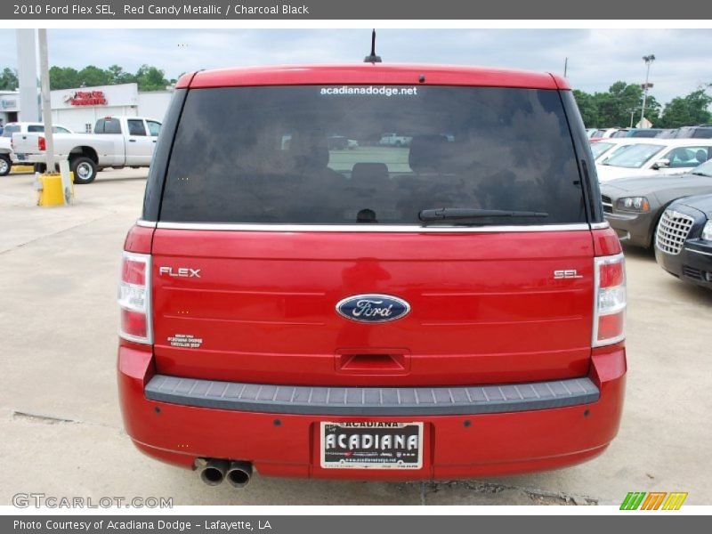 Red Candy Metallic / Charcoal Black 2010 Ford Flex SEL