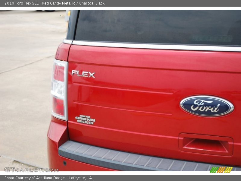 Red Candy Metallic / Charcoal Black 2010 Ford Flex SEL