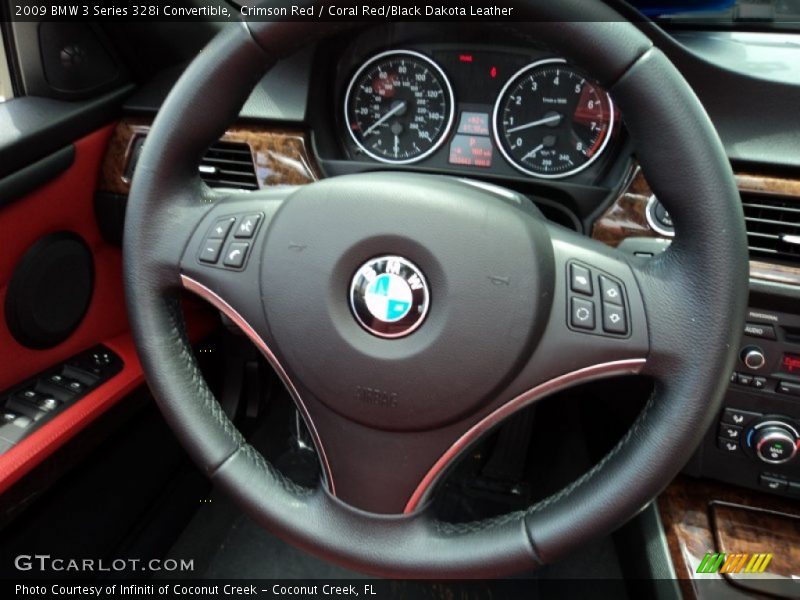 Crimson Red / Coral Red/Black Dakota Leather 2009 BMW 3 Series 328i Convertible