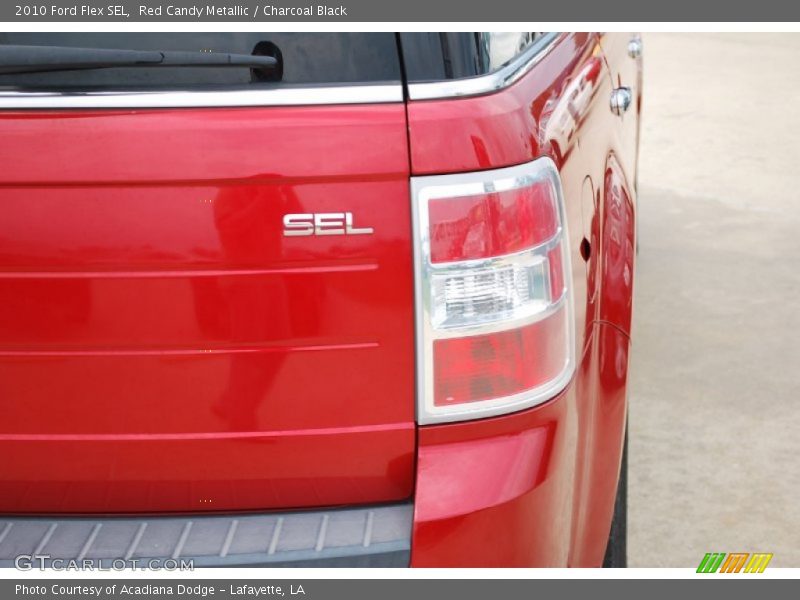 Red Candy Metallic / Charcoal Black 2010 Ford Flex SEL