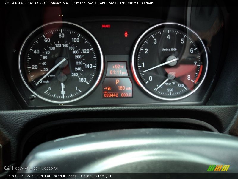 Crimson Red / Coral Red/Black Dakota Leather 2009 BMW 3 Series 328i Convertible