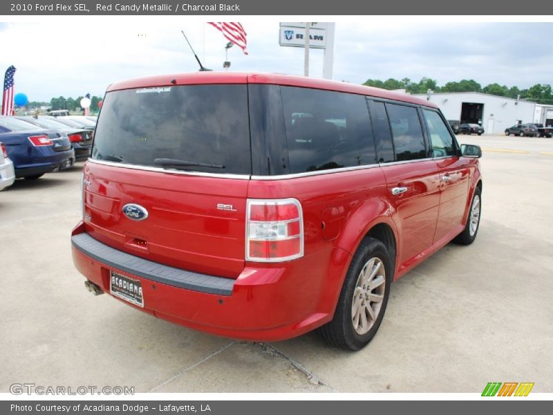 Red Candy Metallic / Charcoal Black 2010 Ford Flex SEL