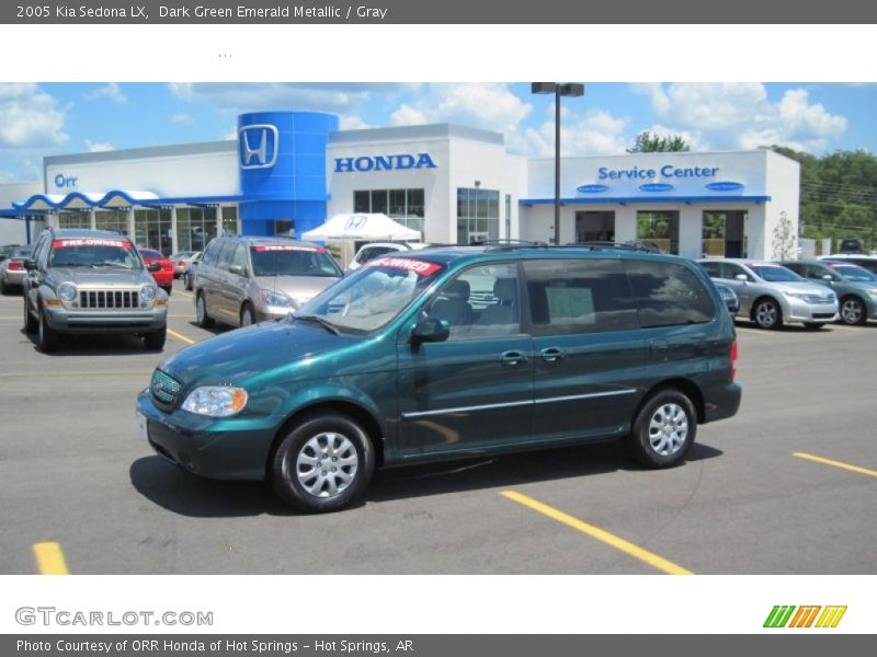 Dark Green Emerald Metallic / Gray 2005 Kia Sedona LX