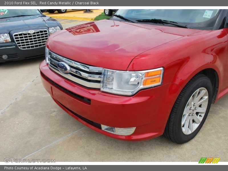 Red Candy Metallic / Charcoal Black 2010 Ford Flex SEL