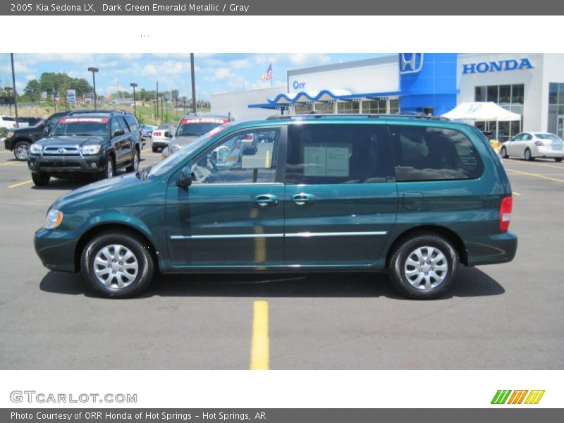 Dark Green Emerald Metallic / Gray 2005 Kia Sedona LX