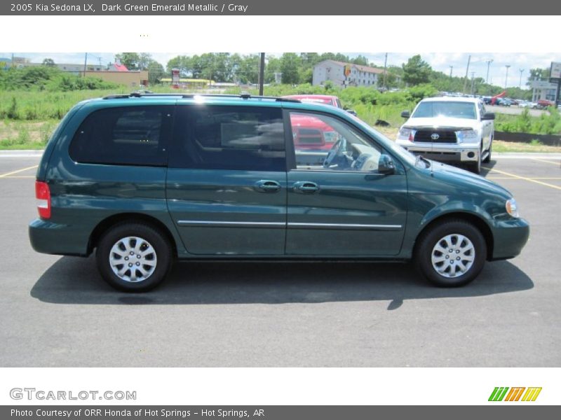 Dark Green Emerald Metallic / Gray 2005 Kia Sedona LX