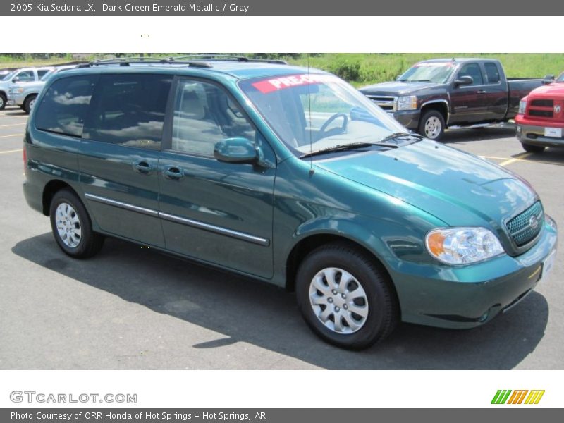 Dark Green Emerald Metallic / Gray 2005 Kia Sedona LX