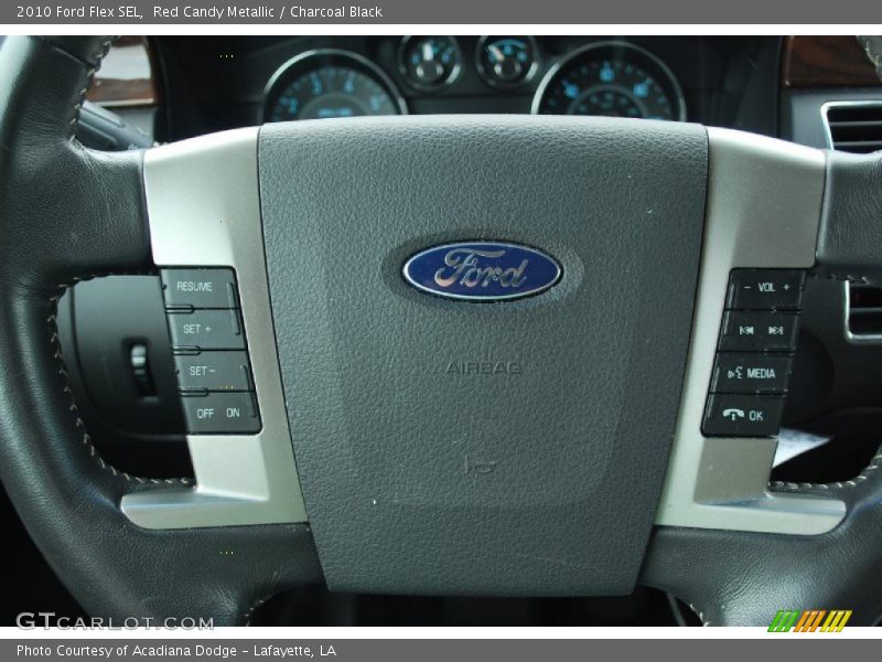 Red Candy Metallic / Charcoal Black 2010 Ford Flex SEL