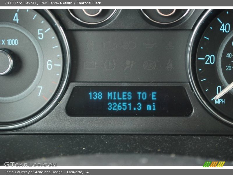 Red Candy Metallic / Charcoal Black 2010 Ford Flex SEL
