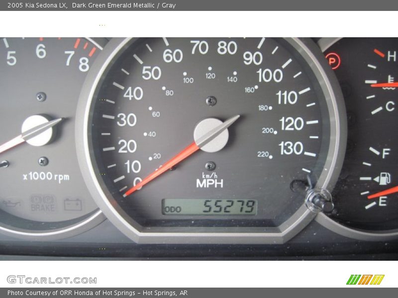 Dark Green Emerald Metallic / Gray 2005 Kia Sedona LX