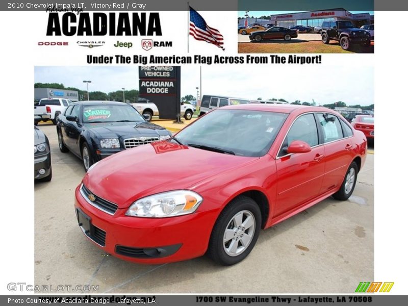Victory Red / Gray 2010 Chevrolet Impala LT
