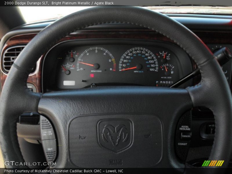 Bright Platinum Metallic / Agate Black 2000 Dodge Durango SLT
