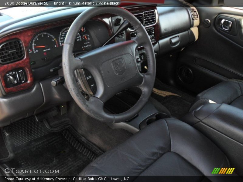 Bright Platinum Metallic / Agate Black 2000 Dodge Durango SLT