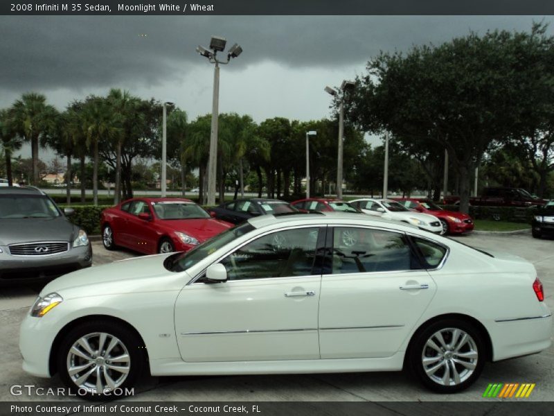 Moonlight White / Wheat 2008 Infiniti M 35 Sedan