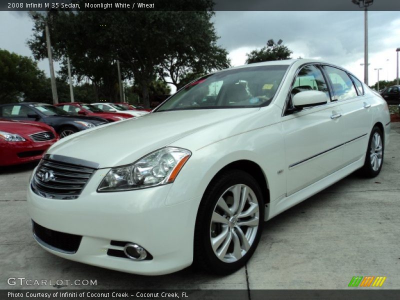 Moonlight White / Wheat 2008 Infiniti M 35 Sedan
