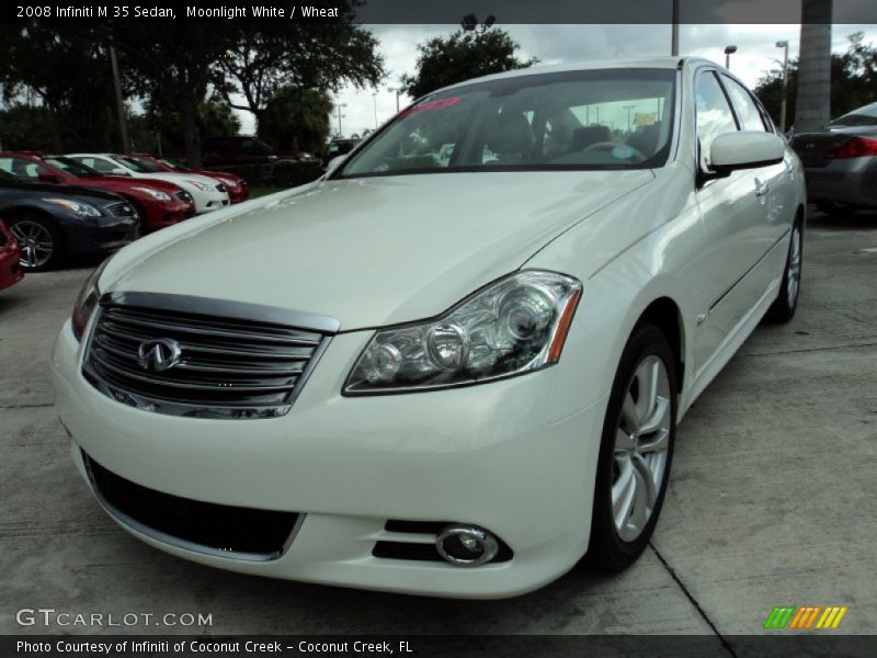 Moonlight White / Wheat 2008 Infiniti M 35 Sedan