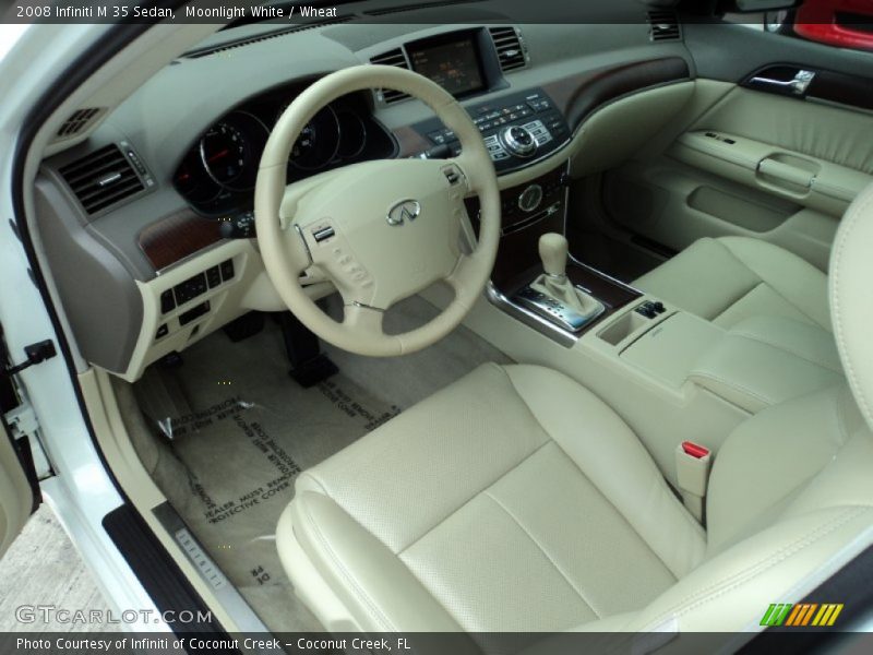 Moonlight White / Wheat 2008 Infiniti M 35 Sedan