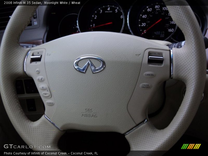 Moonlight White / Wheat 2008 Infiniti M 35 Sedan