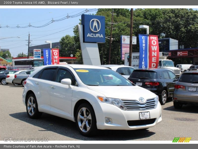 Blizzard Pearl / Ivory 2009 Toyota Venza V6 AWD