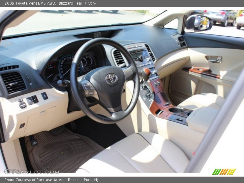 Blizzard Pearl / Ivory 2009 Toyota Venza V6 AWD