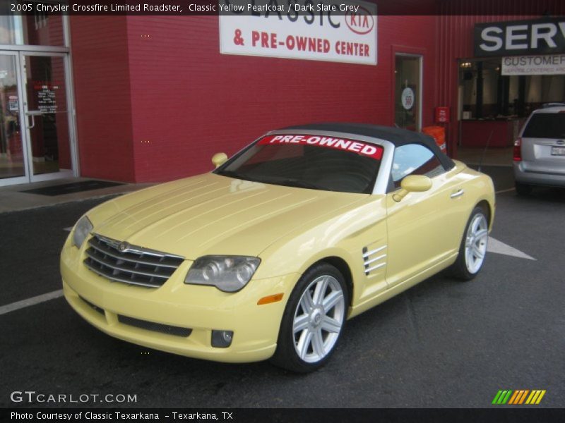 Classic Yellow Pearlcoat / Dark Slate Grey 2005 Chrysler Crossfire Limited Roadster